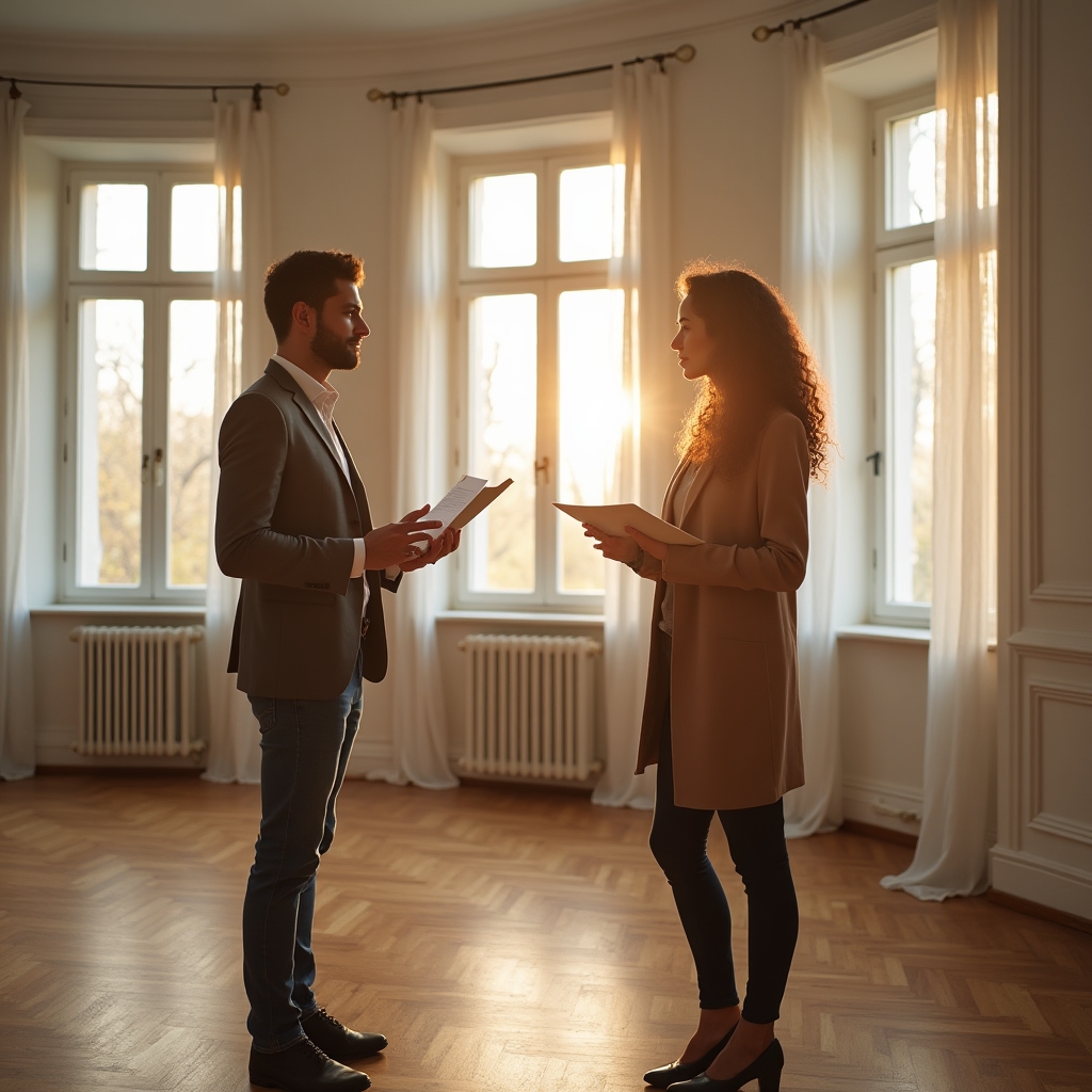 Professionisti del settore immobiliare e home organizing in riunione collaborativa